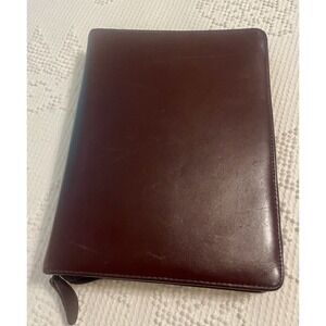 Franklin Leather 7 Ring Zipper Burgundy